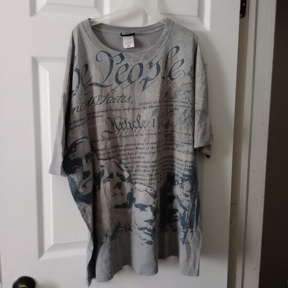 We The People Constitution Mount Rushmore T-shirt XXL Gray Patriotic USA - Picture 1 of 4